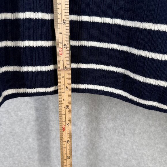 Gap Womens Long Sleeve Knit Midi Sweater Dress Size M Tall Navy White Stripe NEW - Picture 9 of 12